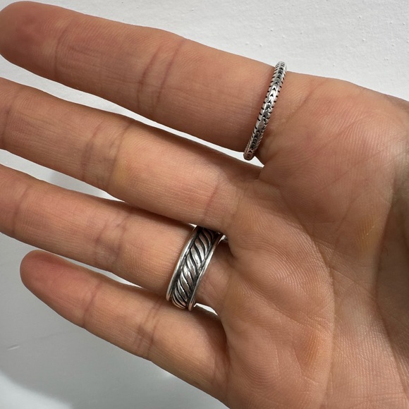 Sterling Silver 925 Citrine Yellow Stone Snake Ring Adjustable Size 7.75 - Picture 7 of 15